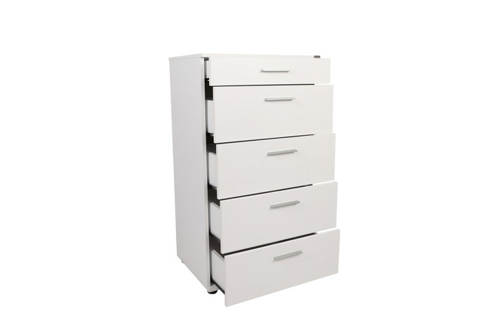 Hanah Home Cómoda de 5 cajones Blanca Hanah Home Cómoda de 5 cajones Blanca